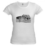 Old Country Woodshed Pen and Ink Jr. Baby Doll T-Shirt by NANCE